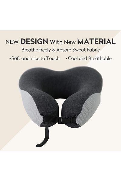Donetella Portable Travel Pillow -Neck Support Memory Foam Comfort with Ergonomic Design