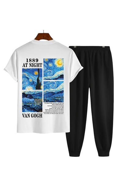 uyguntarz Set de trening cu imprimeu Un, isex Vangogh