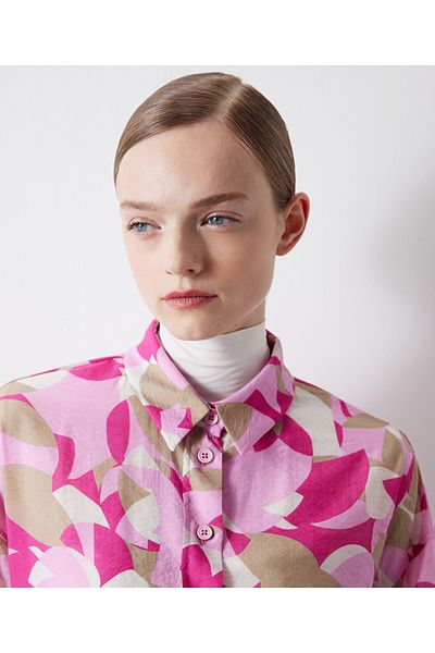 İpekyol Patterned oversize shirt