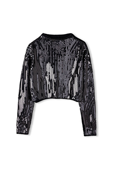 İpekyol Sequin embroidered crop knitwear