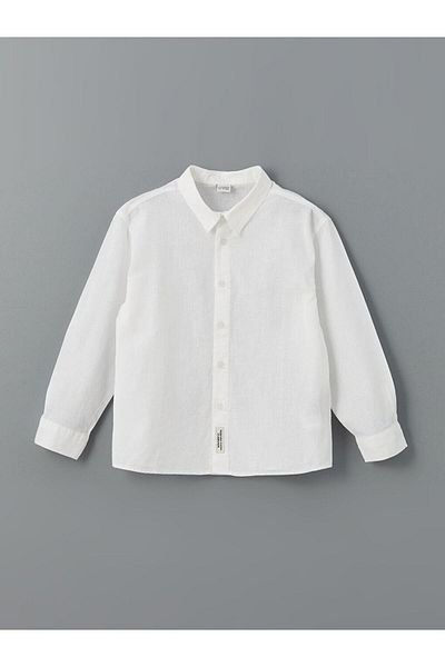 LC Waikiki Λινό Blended Boy's Shirt