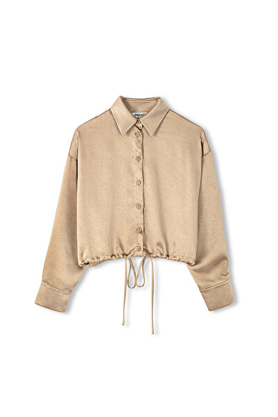 İpekyol Satin Crop Shirt - Relaxed Fit