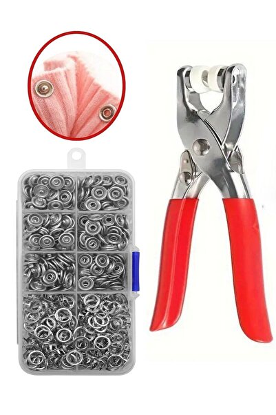 Özasya AVM 200 adet Paslanmaz Çelik Çıtçıt ve Pense Seti Metal Çıt Çıt Makinesi