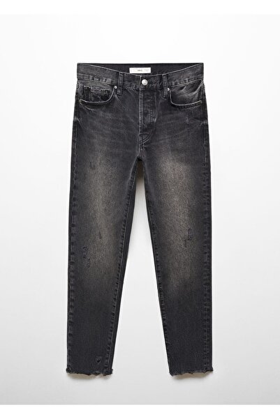 MANGO Woman Düşük Belli Paçaları Yırtıklı Girfriend Jean Pantolon