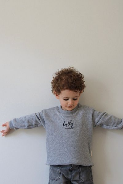 vivimade Little Duck Embroidery Detailed Baby Kids Cotton Sweatshirt