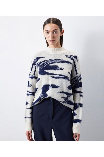İpekyol Jacquard high collar sweater