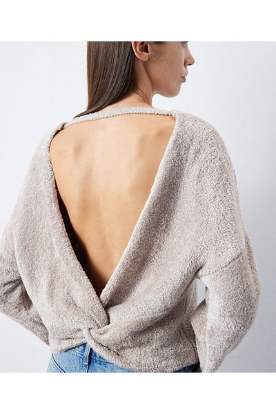 İpekyol Pullover mit tiefem Rückenausschnitt