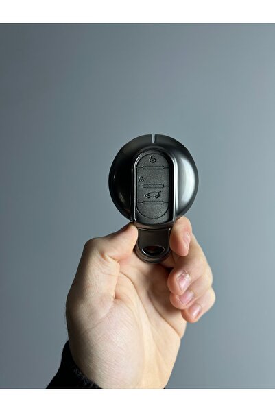 LUXE AKSESUAR Mini Cooper 2022 Έξυπνη Μεταλλική Θήκη 3 Κουμπιών Γκρι