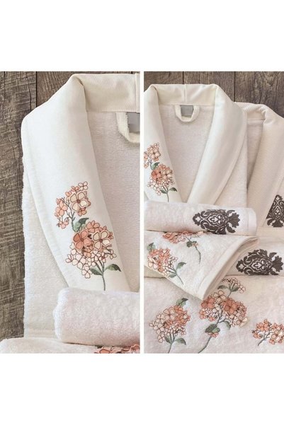 Okya Home Okya Harmova Bathrobe Set 70% Bamboo 30% Cotton 6 Pcs J127