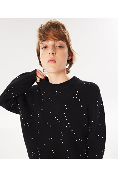 Twist Bright Jewelled Sweater with Accessory Detail