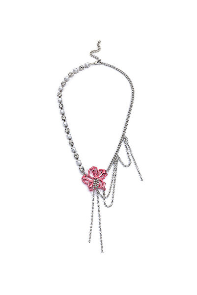 Twist قلادة معدنية الأزهار