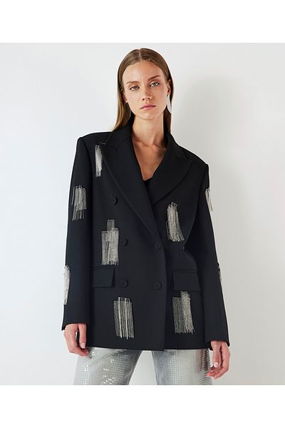 İpekyol Tassel chain accessory blazer