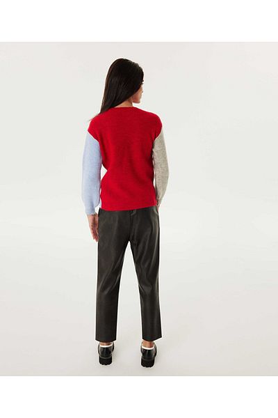 Twist Farbblockierter Pullover