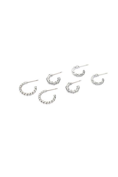 Twist Metal Hoop and Earring Set