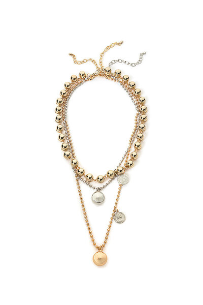 Twist Metal Beaded Necklace