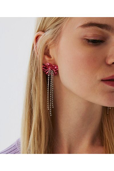 Twist Metal Floral Earrings