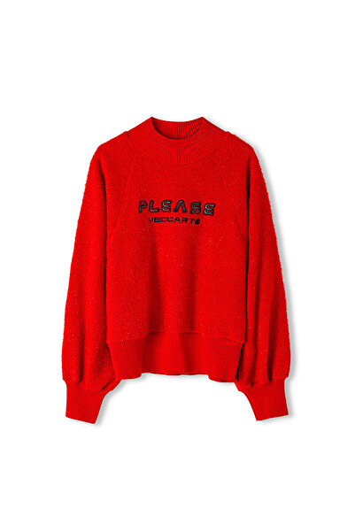 Twist Embroidered Slogan Sweatshirt