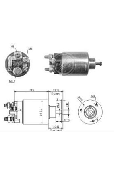 ZM Opel Left M5 12V Starter Automatic - Delco Type, Body 52 Mm, 3 Holes