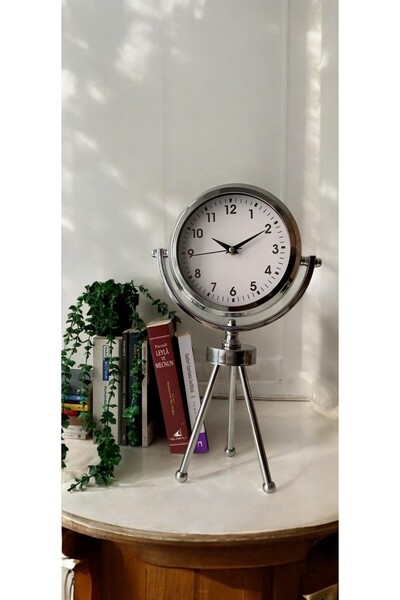 Falez Dekorasyon Metal Krom Kaplama Gümüş Renk Ayaklı Dekoratif Hediyelik Mas...