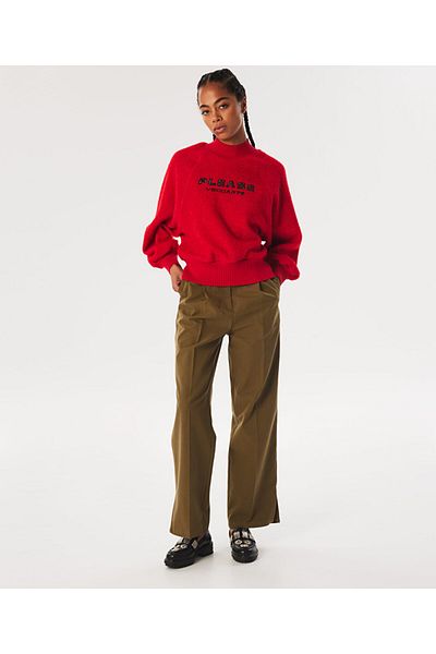 Twist Embroidered Slogan Sweatshirt
