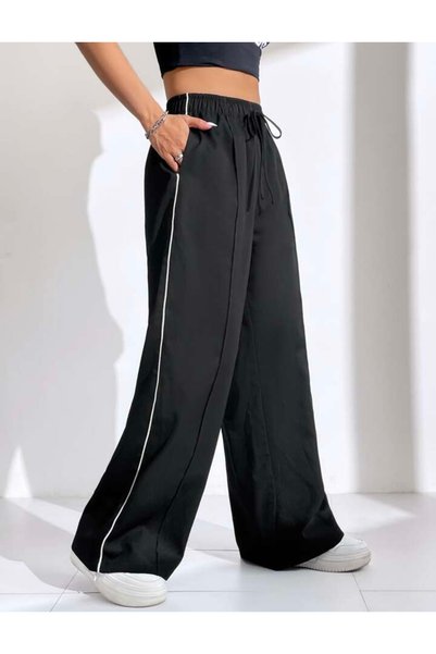 LACKH Women's Black Casual Clothing Sweatpants