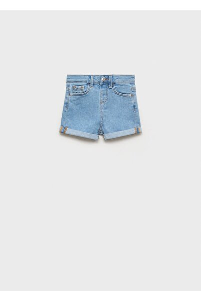 MANGO Baby Kıvrılmış Paçalı Denim Şort