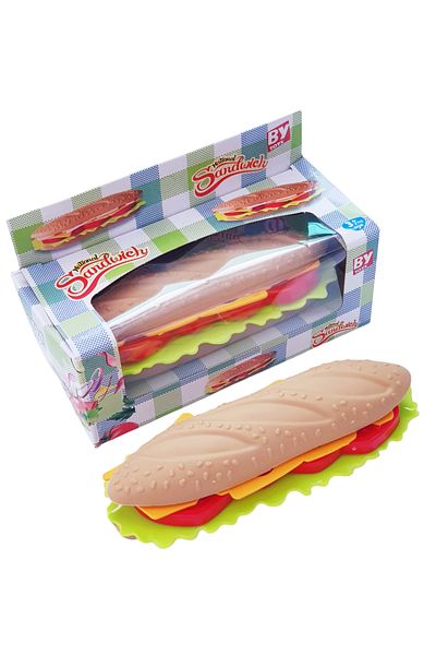 POPKONSOL Toy Sandwich Play Set Dollhouse Game Kitchen Toys