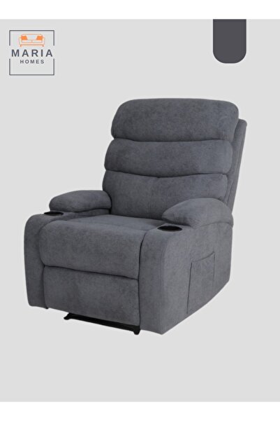 MARIA HOMES Comfortable Recliner Chair with Cup Holders and Soft Upholstery - Perfect for Living Rooms and Home