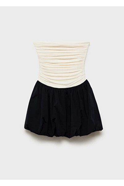 MANGO Woman Balon etekli drape elbise