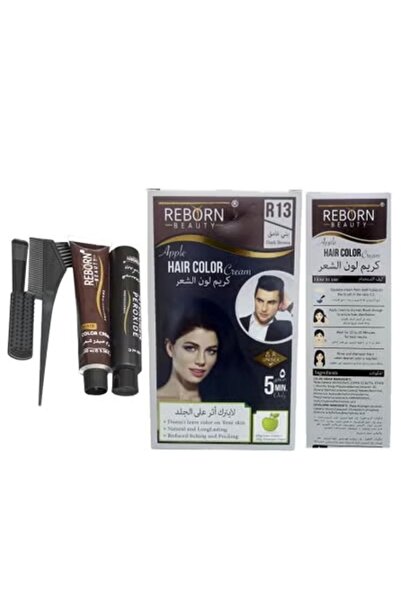 REBORN R13 كريم لون شعر بني غامق لايترك اثر على الجلد