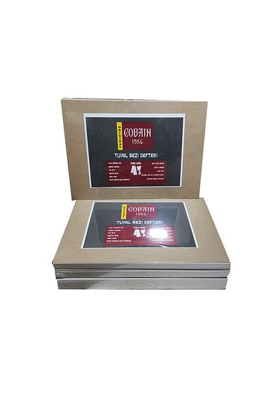 Bordosanat Cobain 100 Pieces Canvas Cloth Smooth Cut A5 (15X21Cm) 225Gr Primed for Acrylic Paint Oil Painting
