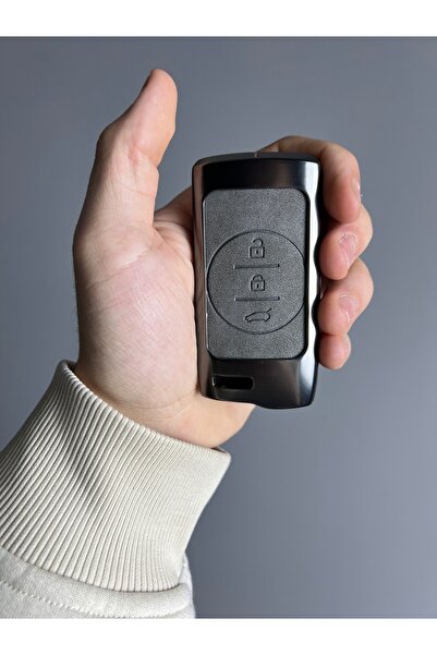 LUXE AKSESUAR Γκρι μεταλλικό κάλυμμα Chery Tiggo 7 Plus με 4 κουμπιά