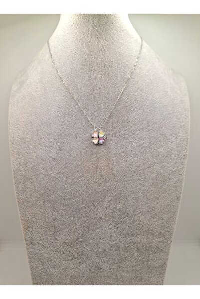 Han Ticarethane Renkli Açılabilen 4 Yapraklı Yonca Model Çelik Kolye