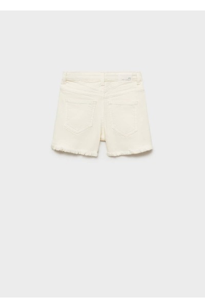 MANGO Kids Paçaları dikişsiz denim şort