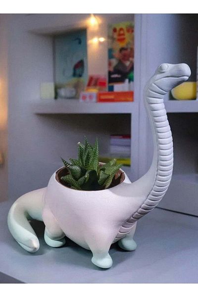 3D Brothers Herbivore Planter - Unique Dinosaur-Themed Plant Pot