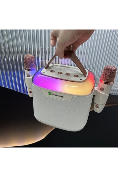 Yellowtech Karaoke Bluetooth Hoparlör – Kablosuz, Rgb Işıklı, 2 Mikrofonlu, T...