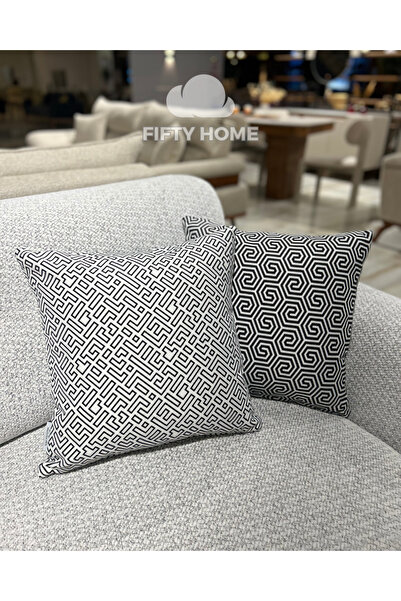 Fifty Home 43x43 см Сіро-білий Цифровий друк Посібник