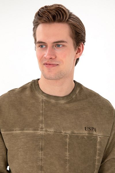 U.S. Polo Assn. Ανδρικό φούτερ Χακί 50292597-VR027
