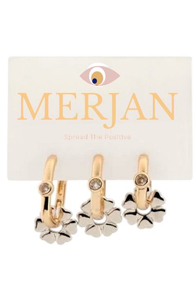 Pinty Design 2 Colorful Migrant Women's Earrings with Zircon Stone