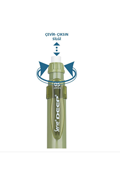 Serve Deep Mekanik Kurşun Kalem 0.5mm Toprak Serisi Yaprak Yeşili