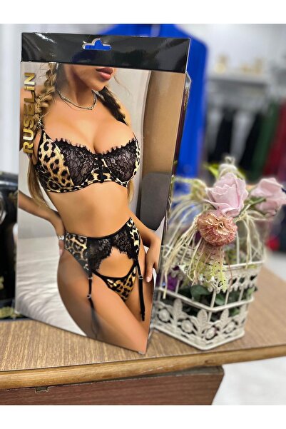 Ruselin Luxury Leopard Garter Suit