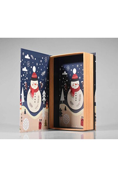4nio Сніговик Новорічна декоративна коробка для книг