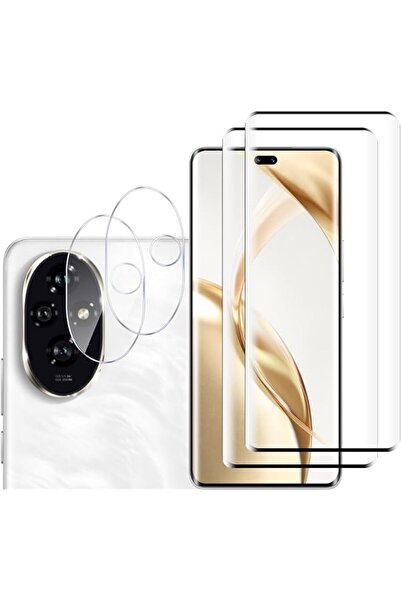 erorex 2+2 عبوة متوافقة مع Honor 200 Pro من واقي الشاشة الزجاجي المقوى وواقي عدسة الكاميرا