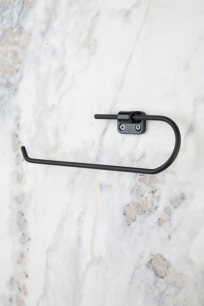 MultiStore Mini Series Black Paper Roll Towel Holder, Napkin Holder, Bathroom and Kitchen Hanger