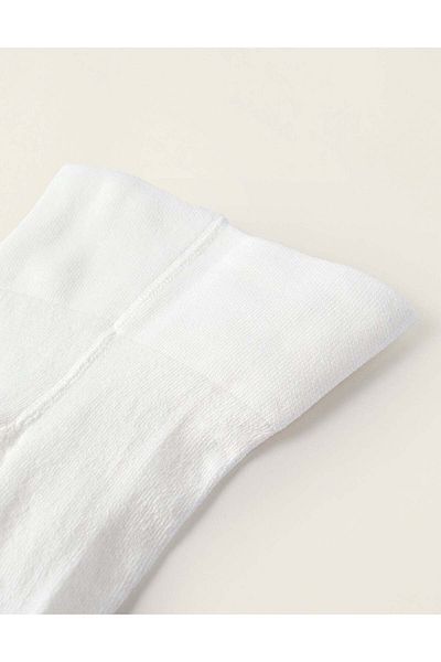 Ziddy High-Waisted Tights for Newborns, White
