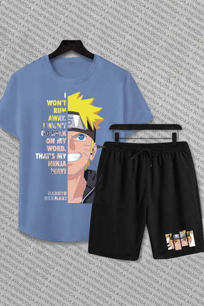 PENTHİLUS تي شيرت قصير مطبوع عليه رسوم متحركة ناروتو للجنسين من الأعلى إلى ال...