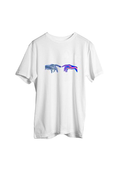 Korefanzin Μπλουζάκι White Trend 2025 Season Unisex Thermal Skull Oversize T-shirt