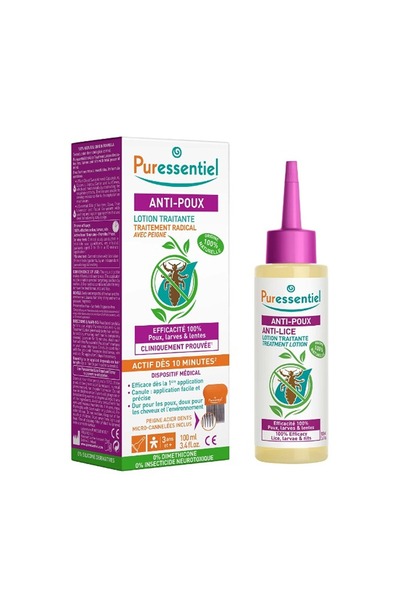 Puressentiel لوشن ومشط لعلاج قمل الرأس - فعالية 100% ضد يرقات القمل والصئبان ...