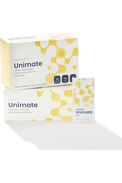 UNICITY Unimate Anti-Aging Lemon Powder, 1 Count, Green Tea, 0.09 Kilogram