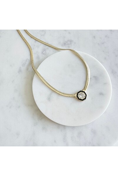 Pao Rosa Steel Mono Glass Necklace - Serenay Necklace